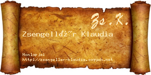 Zsengellér Klaudia névjegykártya