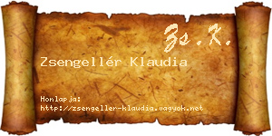 Zsengellér Klaudia névjegykártya